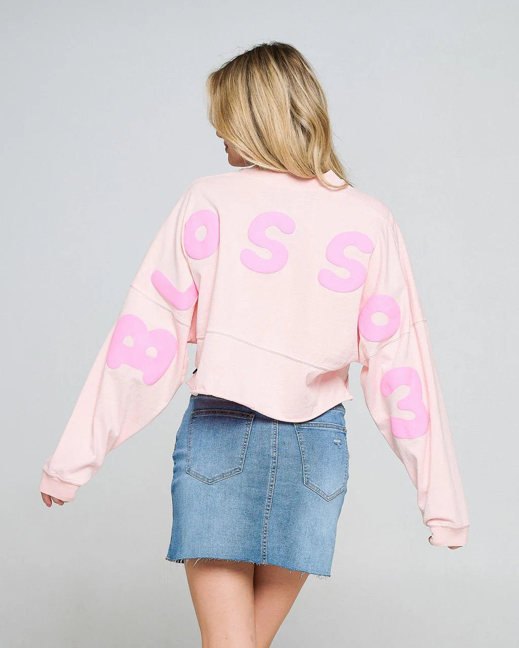 Blossom™ The Power Puff Girls™ Raw Hem Crop Spirit Jersey® - Image 3