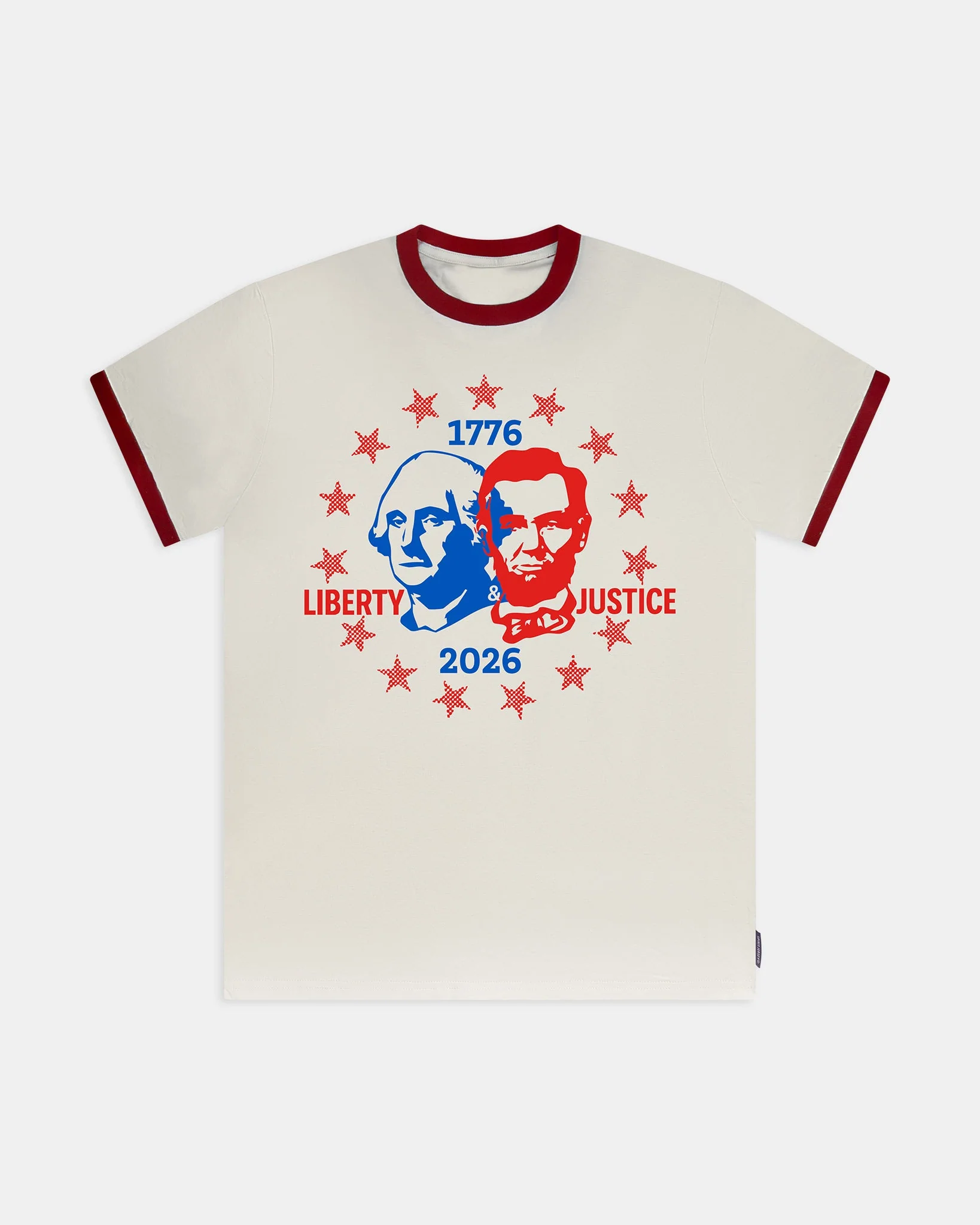 Liberty & Justice America 250 Ringer Tee
