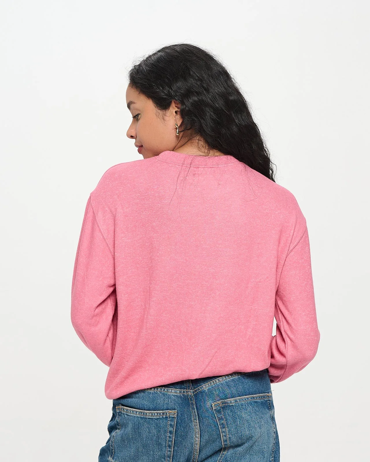Luxe Brushed Girlie Banded Crew - Image 8
