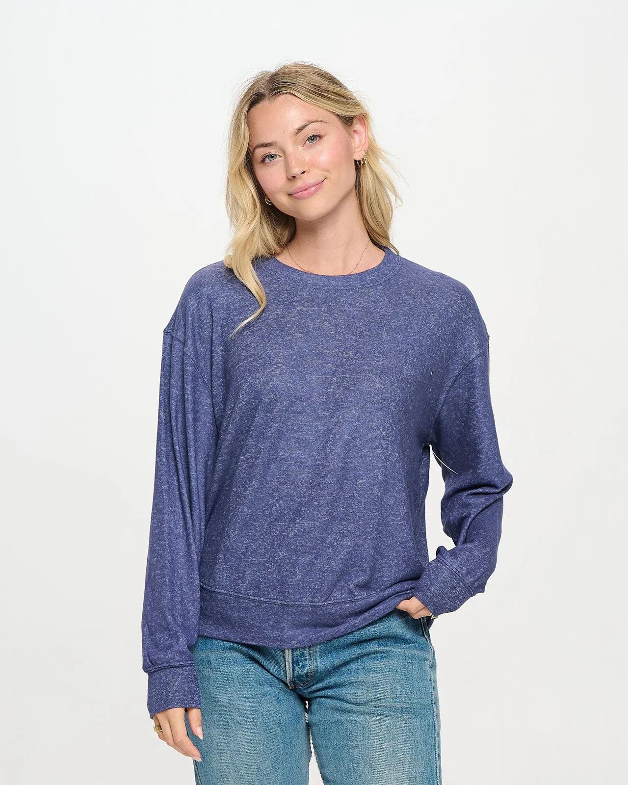 Luxe Brushed Girlie Banded Crew - Image 9