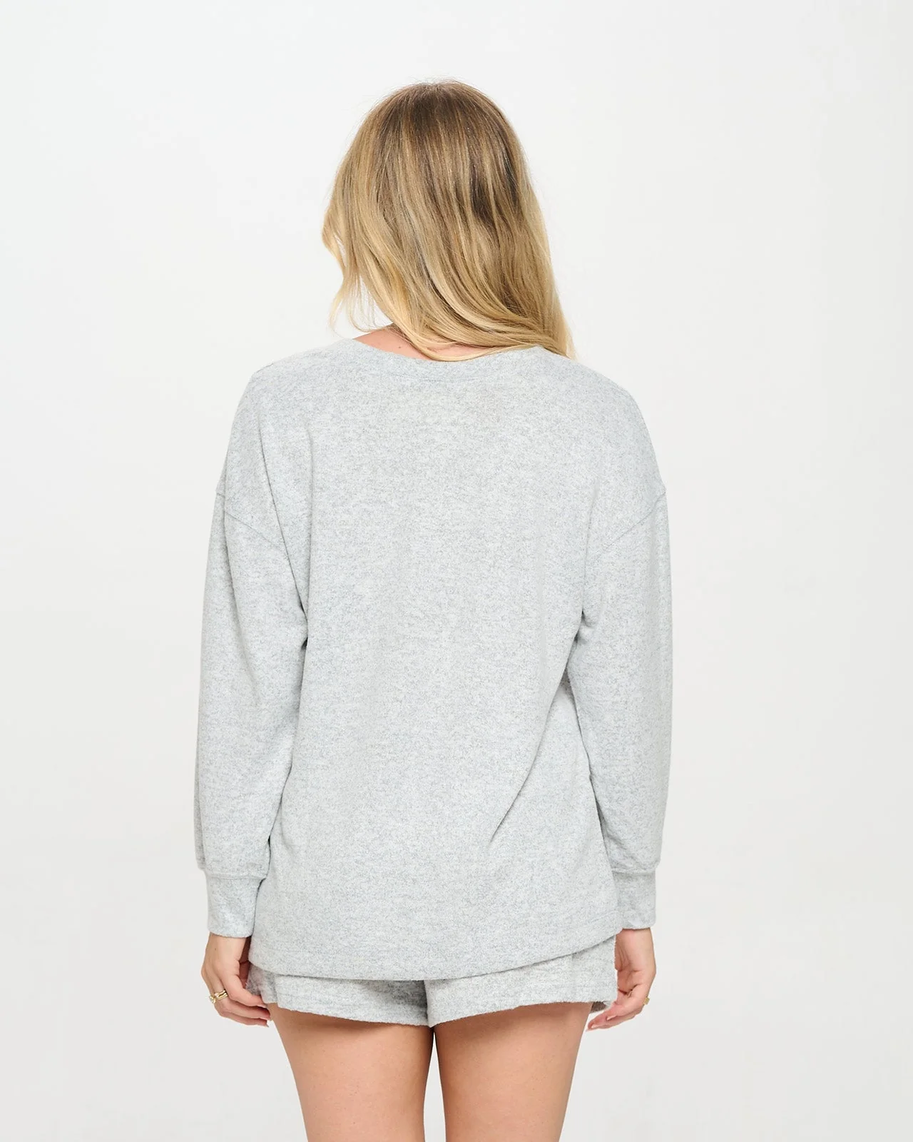 Luxe Brushed Swing V-Neck Top - Image 4